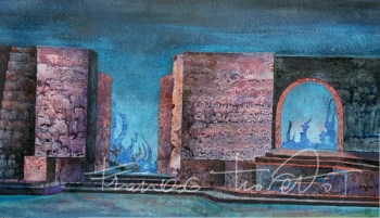 Bozzetto scenografico Misura per Misura di Shakespeare